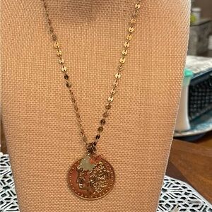Gold Coin Pendant Necklace